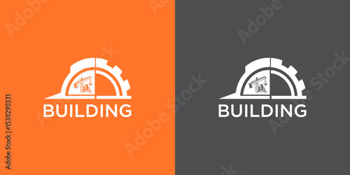 building contraction logo and safety hat vector