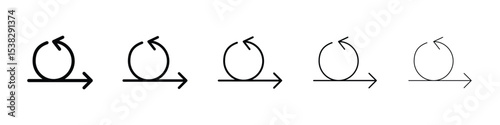 Agile icons in black stroke designs on white background