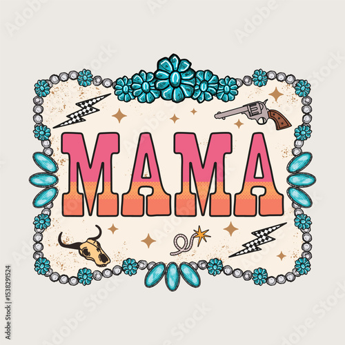 Mama Western Boho Country Graphic