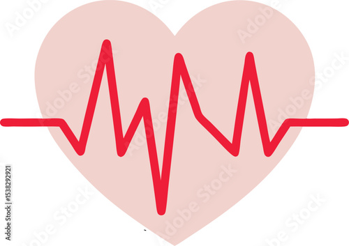ECG style heart rate with symmetrical soundwave