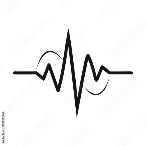 Oscillating heartbeat pattern surrounded