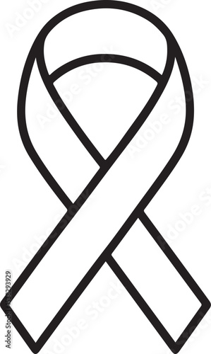 Awareness Ribbon Symbol of Support and Hope for Various Causes