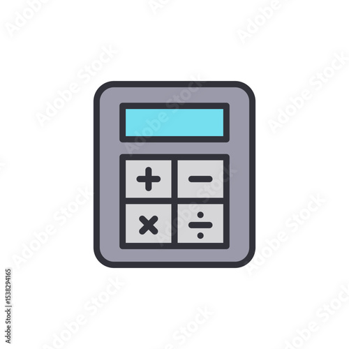 Simple Calculator Icon With Plus Minus Multiply And Divide Symbol