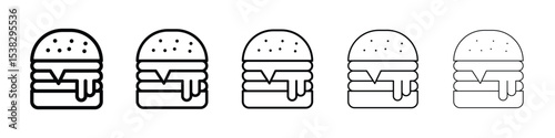 Cheese burger icon for social media, app, and web design. Vector illustration.