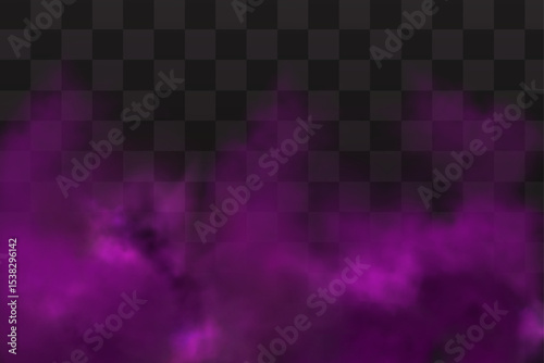Realistic scary mystical fog in night Halloween