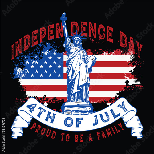 4th July independence day graphic design4
