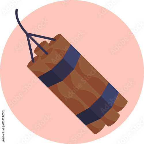 A bundle of dynamite sticks tied together, used by pirates for blasting and sabotage.
