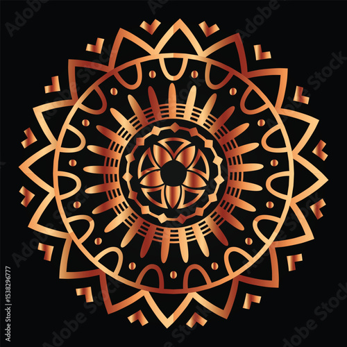 Premium Luxurious Golden Mandala Design | Royal Blue Background Art