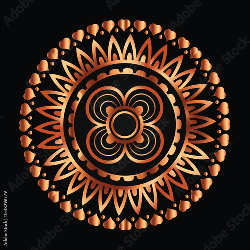 Premium Luxurious Golden Mandala Design | Royal Blue Background Art