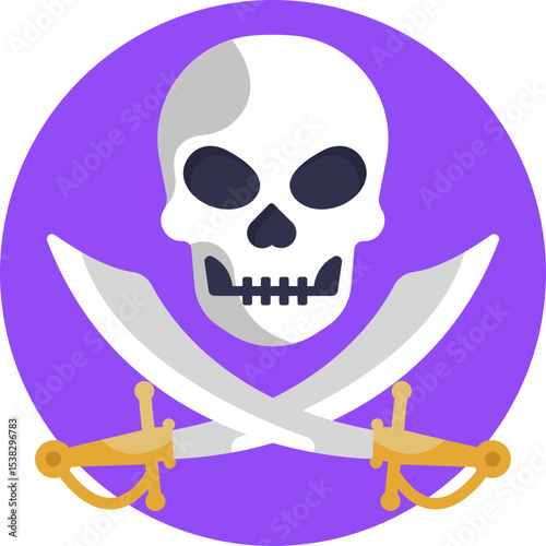 Traditional pirate sword used in battles and treasure raids.