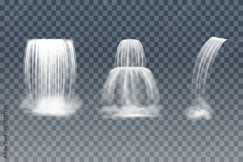 Vector illustration of a waterfall