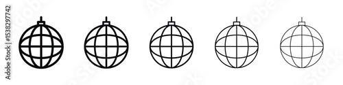 Disco ball icon for social media, app, and web design. Vector illustration.