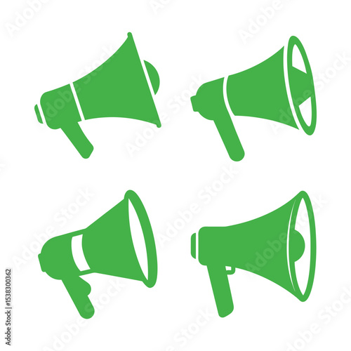 green megaphone icon
