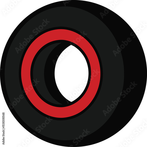 High quality tire photo, black rubber tire isolated on white background, durable vehicle tire, close-up wheel tire image for automotive, transport, car, truck, and machinery use