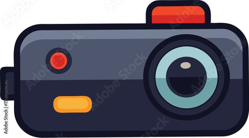 High-resolution isolated dashcam photo for microstock use, perfect for driving safety, car technology, and surveillance-related creative or editorial projects on stock websites.