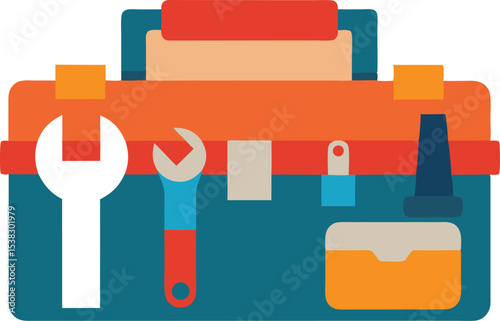 High quality isolated tool kit image featuring essential repair and maintenance tools for home and industrial use. Perfect for DIY, workshop, mechanic, or engineering themes.