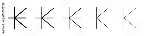 Kip icons in black stroke designs on white background