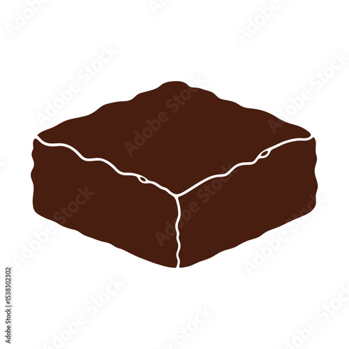 Brownie Delight: Chocolate Dessert Icon for Sweet Treats