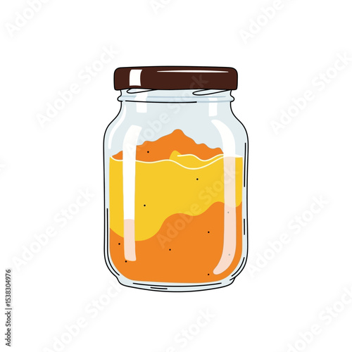 Jar of Homemade Orange Marmalade Illustration