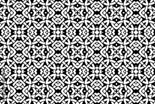 Geometric ethnic black white pattern. Template, stencil for laser cutting metal, wood carving, coloring, stained glass, logo. Artistic ornaments of the East, Asia, India, Mexico, Aztec, Peru.