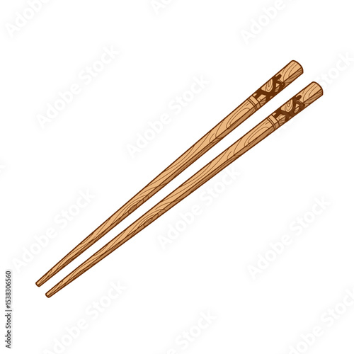Chopsticks Illustration: Asian Food Utensil Graphic