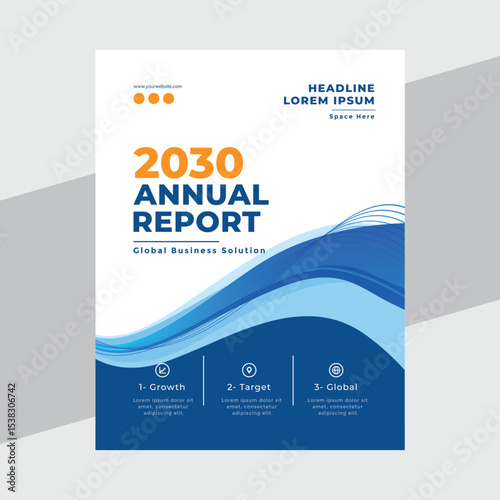 Abstract annual report business template cover design, vector template ready to print design
