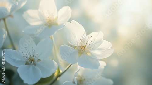 Delicate white blossoms whispering springtime romance purity and a touch of ethereal beauty with
