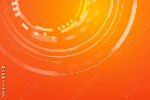 A lively orange backdrop feature interconnected circular shape and smooth line, creating an energetic and modern aesthetic suitable for various design project or digital use.