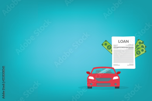 Car bank credit. Finance management. Loan agreement. Money credit. Loan disbursement, quick loan service, easy credit.	