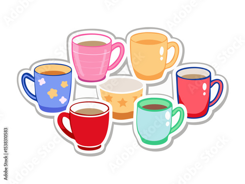 coffee themed icons stickers - 7