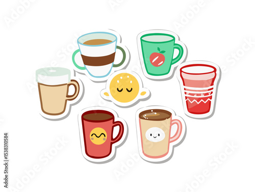 coffee themed icons stickers - 6