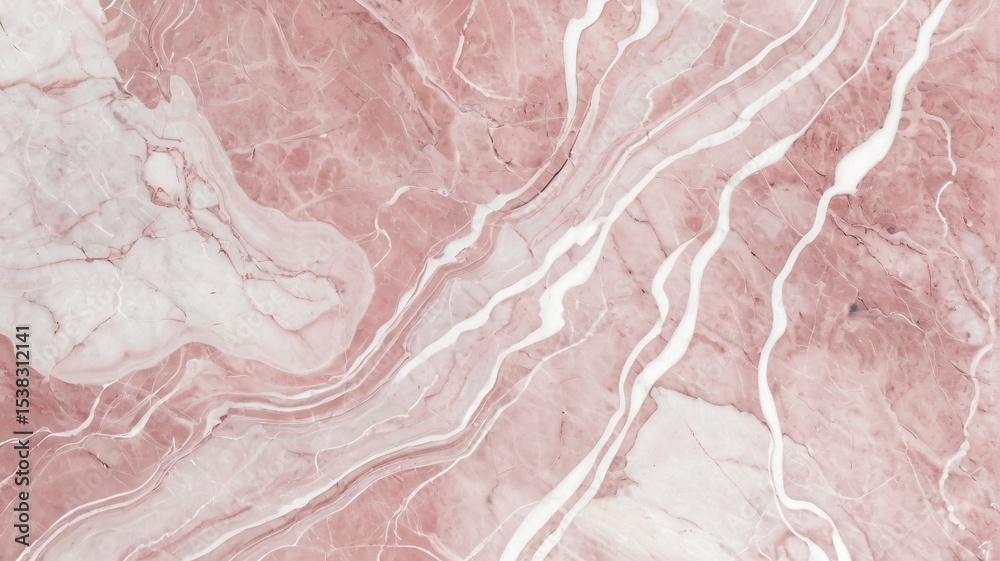 Fototapeta premium Pink marble texture with fluid wavy lines