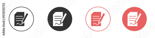 signature file icon simple flat graphic illustration.
