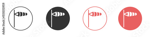 Windsock icon simple flat graphic illustration.