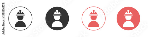 User helmet safety icon simple flat graphic illustration.