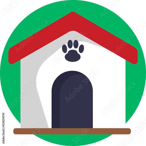A cozy, enclosed structure providing shade and comfort for dogs.