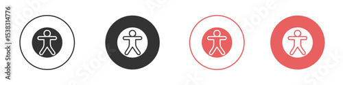 Universal access icon simple flat graphic illustration.