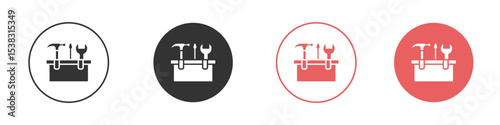 Toolbox icon for social media, app, and web design. Vector illustration.