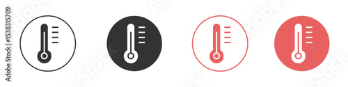 Temperature icon simple flat graphic illustration.