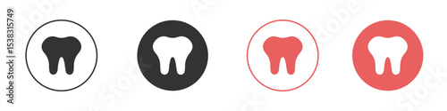 Teeth icon simple flat graphic illustration.