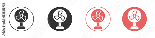 Table Fan icon simple flat graphic illustration.