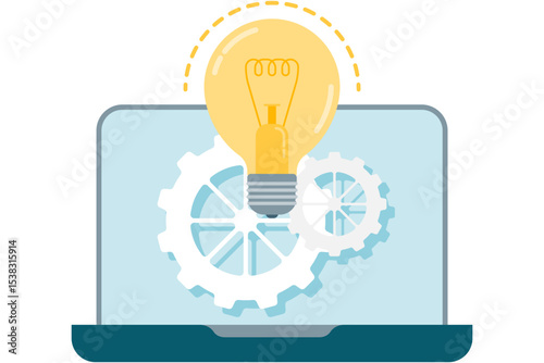 laptop with lamp