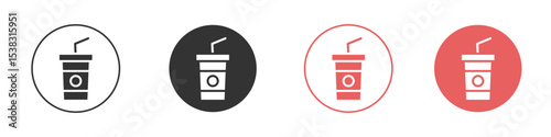Swoosh Cup icon simple flat graphic illustration.