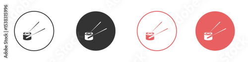 Sushi icon simple flat graphic illustration.