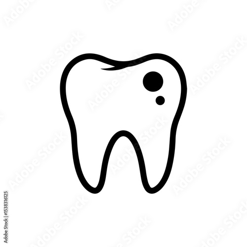 Minimalist Tooth Silhouette