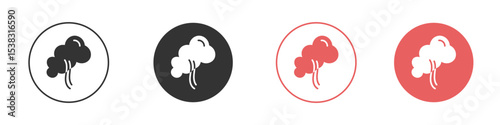 Smoke icon simple flat graphic illustration.