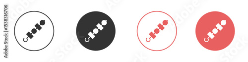 Skewer icon simple flat graphic illustration.