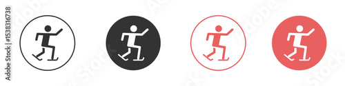 Skating icon simple flat graphic illustration.