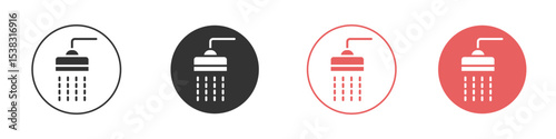 Shower icon simple flat graphic illustration.