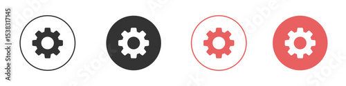 Settings icon simple flat graphic illustration.